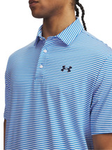 Under Armour Playoff 3.0 Stripe Polo - Blue Atlantis/White/Midnight Navy