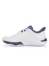 Under Armour HOVR Drive Pro Spikeless Golf Shoes - White/Gold/Downpour Grey