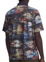 Under Armour Birdie Watching Camo Polo - Washed Navy/White