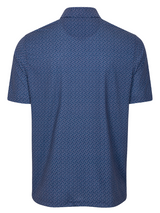 Greg Norman Play Dry Mini Abstract Spread Polo - Navy