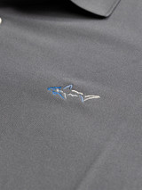 Greg Norman Long Sleeve Pique Shark Polo - Iron Gate