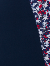 Greg Norman Women's ML75 Stretch Liberty Sculpted Collar Zip Polo - Navy