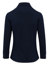 Greg Norman Women's Banner 3/4 Sleeve English Collar Polo - Navy