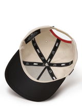 TRUE Linkswear Dead Golfer Twill Snapback Cap - Bone/Black