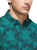 adidas Go-To Printed Polo Shirt - Pure Teal/Aurora Ivy
