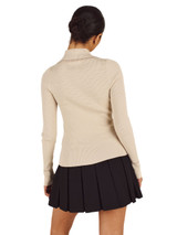 Malbon Womens Agatha Knit Polo - Dove Grey