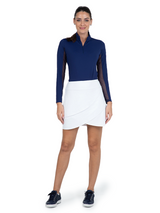 IBKUL Essential Knit Layered Skort (17.5") - White