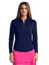 Bette & Court Women's Cool Elements Swing Polo - Pacific