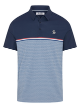 Original Penguin Engineered "P" Colour Block Polo - Black Iris