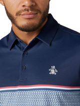 Original Penguin Engineered "P" Colour Block Polo - Black Iris