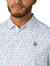 Original Penguin 19th Hole Sake-Tini Novelty Polo - Bright White