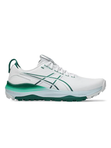 Asics Gel Kayano Ace 3 (Wide Fit) Golf Shoes - White/Jasper Green
