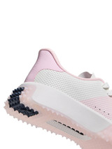 G/FORE Womens G.112 Perforated Saddle Stripe Kiltie Golf Shoes - Snow/Blush