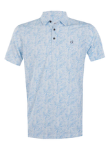 Calvin Klein Palm Printed Polo - Dusty Blue