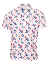 Calvin Klein Fletcher Printed Polo - Baby Pink/Denim