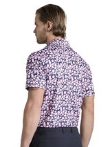 G/FORE Optic Floral Tech Stretch Jersey Polo - Blush