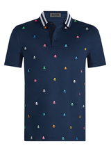 G/FORE Embroidered Tech Jersey Polo - Twilight