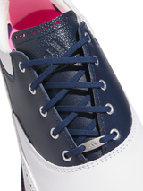 adidas MC80 Spikeless Golf Shoes - Ftwr White/Collegiate Navy/Lucid Pink
