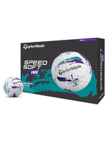 TaylorMade Speedsoft Ink Golf Balls - Purple/Teal