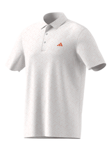 adidas Ultimate365 Mesh Tango Print Climacool Polo Shirt - White/Dusky Orange
