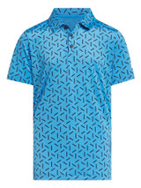 adidas Boys Climacool Ultimate365 Printed Mesh Polo - Lucid Ray Blue