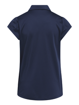 adidas Girls Performance Short Sleeve Polo - Collegiate Navy