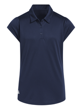 adidas Girls Performance Short Sleeve Polo - Collegiate Navy