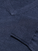 Ping Sullivan V-Neck Wool Blend Sweater - Navy