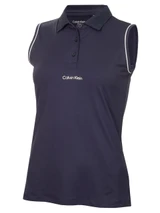 Calvin Klein Womens Manelle Sleeveless Polo - Navy
