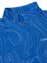 Calvin Klein Printed Newport Half Zip - Sapphire