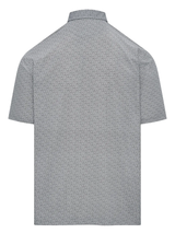 Eastside Golf Tweed Snap Placket Polo - Charcoal Grey Tweed