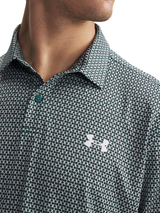Under Armour Matchplay Printed Polo - Enamel Blue/Rack Green