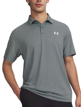 Under Armour Matchplay Printed Polo - Enamel Blue/Rack Green