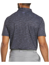 FootJoy Broken Stripe Pique Polo Shirt - Black/Periwinkle