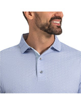 FootJoy Tee Time Lisle Polo Shirt (Athletic Fit) - Periwinkle/Ice Water