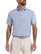 FootJoy Tee Time Lisle Polo Shirt (Athletic Fit) - Periwinkle/Ice Water