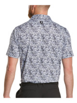 FootJoy Garden Print Lisle Polo Shirt (Athletic Fit) - Periwinkle