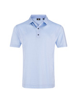 FootJoy Circle Foulard Lisle Polo Shirt (Athletic Fit) - Periwinkle/Ice Water