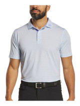 FootJoy Deco Diamond Print Lisle Polo Shirt - Ice Water/Peri