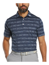 FootJoy Ikat Stripe Lisle Polo Shirt - Navy