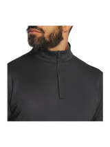 FootJoy Tonal Deco Diamond 1/4 Zip Midlayer (Athletic Fit) - Black