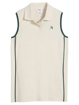 Puma x Arnold Palmer Womens Modalon Piped Sleeveless Polo - Alpine