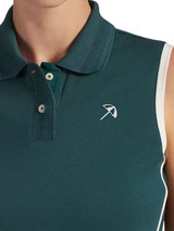 Puma x Arnold Palmer Womens Modalon Piped Sleeveless Polo - Forest Green