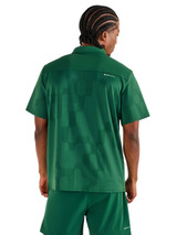 Malbon Performance Mesh Paneled Polo - Eden