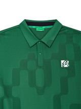 Malbon Performance Mesh Paneled Polo - Eden