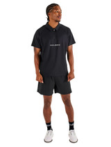 Malbon Performance Zip Raglan Polo - Black