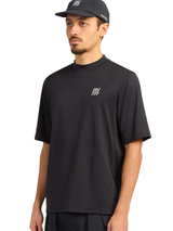 Manors Golf Course Mock Neck Polo - Black