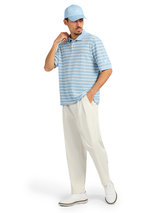 Manors Golf GOAT Pique Monogram Polo - Sky Blue