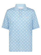 Manors Golf GOAT Pique Monogram Polo - Sky Blue