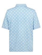 Manors Golf GOAT Pique Monogram Polo - Sky Blue